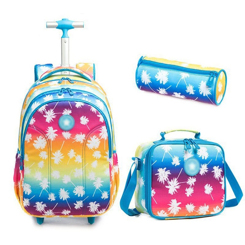 Colorful Trolley Bag for Kids with Fun Cartoon Designs – Trolley Bag and School Set Bag price
