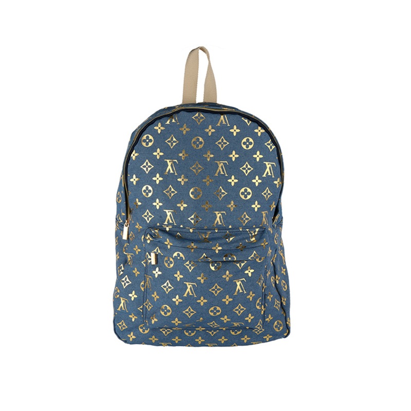 Denim Simple Backpack Junior High School Student Bag Men S Outdoor Backpack – School Bag and School Student Bag price