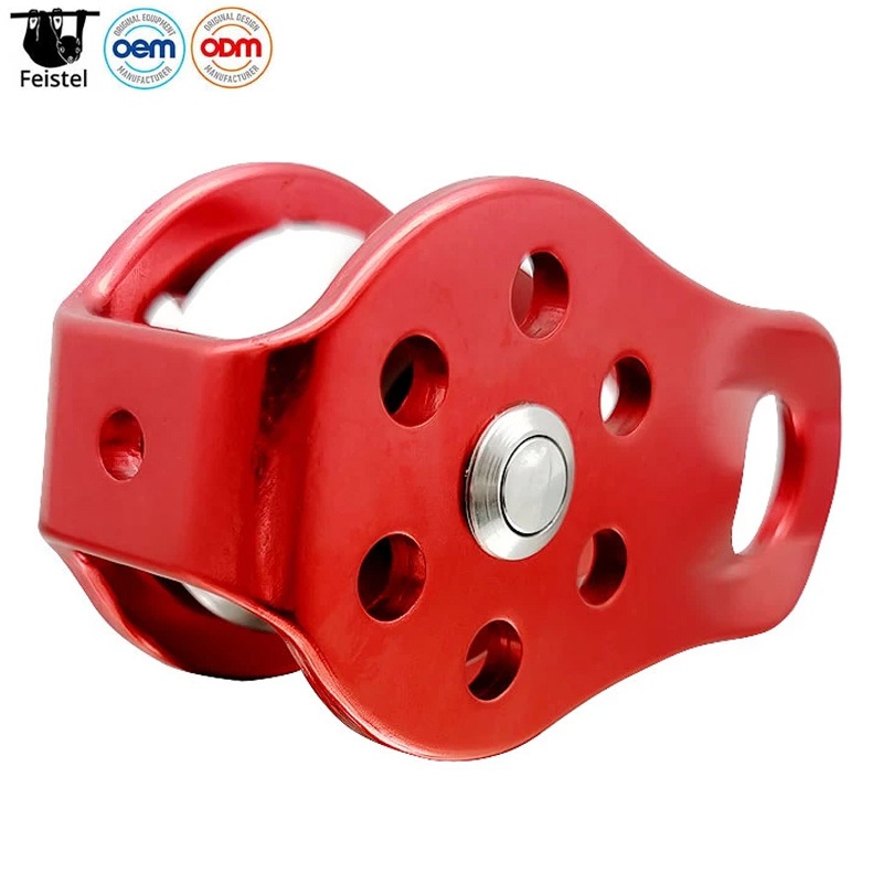 Outdoor Mountaineering Rescue Aluminum Alloy Ropes Single Wheel Aluminum Pulley – 20kN Aluminium Pulley and Ropes Single Pulley price
