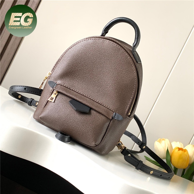 Emg7415 Palm Springs Laptop Logo Women Travel Black Girl Custom Leather Backpacks Outdoor College Waterproof School Designer Backpack – Leather Backpack and Custom Backpack price