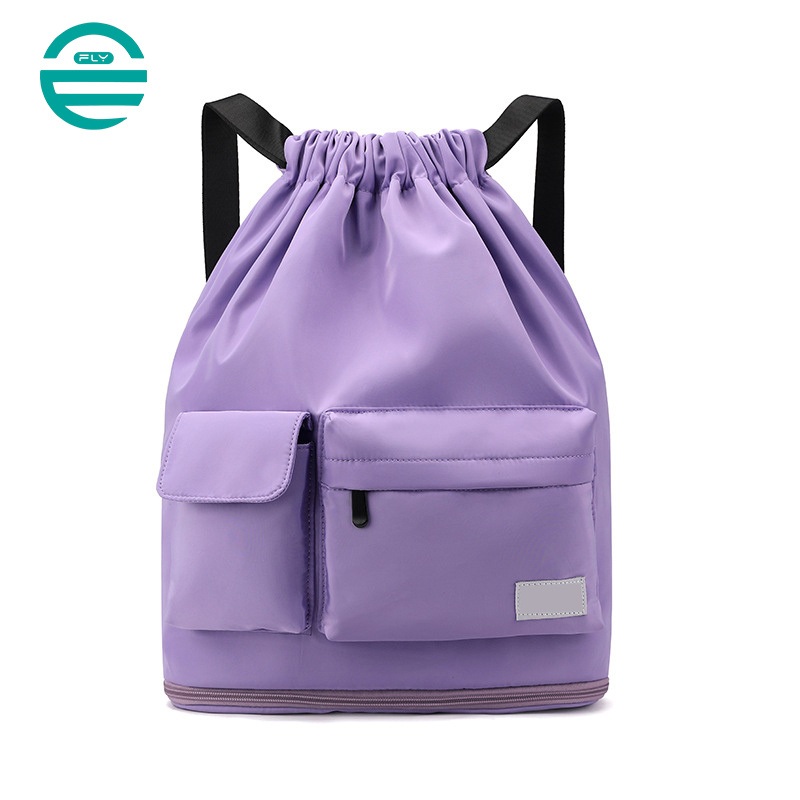 Fuliya Custom Logo Waterproof Dry Wet Separated Swimming Bag Polyester Basketball Drawstring Backpack Sport Gym Draw String Bag – Drawstring Backpack and Draw String Bag price