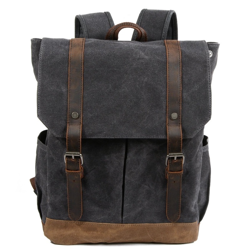 Natural Cotton Canvas Factory Design Wholesale Fashion Custom College High School Bag Backpack – Bags for Men and Bag Camping price