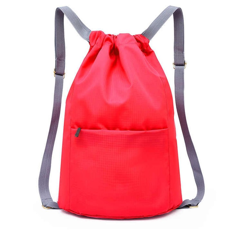 Promotional Gym Travel Bag Outdoor Drawstring Backpack Bag with Webbing – Sports Bag and Drawstring Bag price