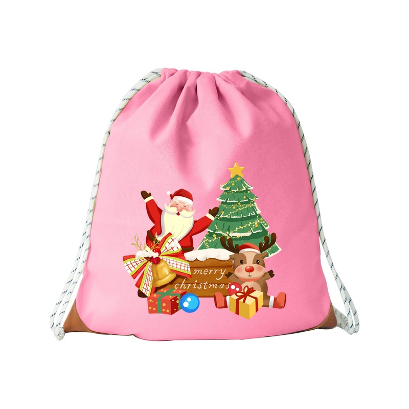 Rainbow Christmas Treat Bag Collection Assorted Sizes of Cotton Drawstring Bag Featuring Santa Snowmenprints – Drawstring Bag and Sports Bag price