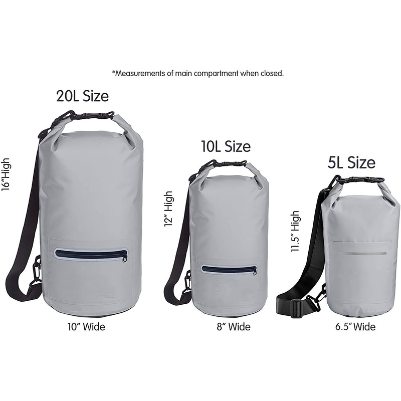 10L Outdoor Waterproof Floating Dry Bag with Exterior Zippered Pocket – Waterproof Backpack and Outdoor Backpack price