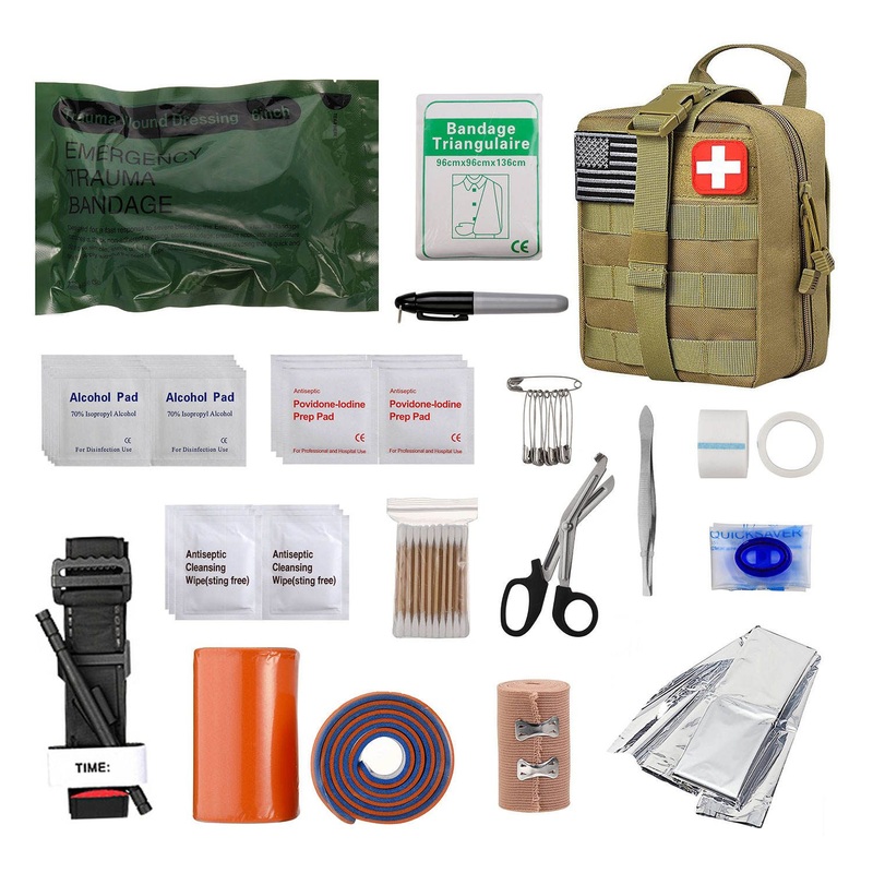 250 PCS Ifak Molle Pouch Emergency Bag Outdoor Survival Kit Tactical First Aid Kit for Travel – Ifak Bag and First Aid Kit price