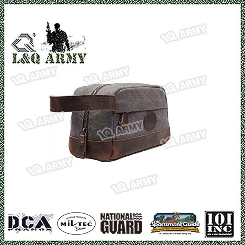 Canvas Leather Travel Kit Toiletry Bag Shaving Dopp Bag – Tactical Backpacks and Traveling Bag price