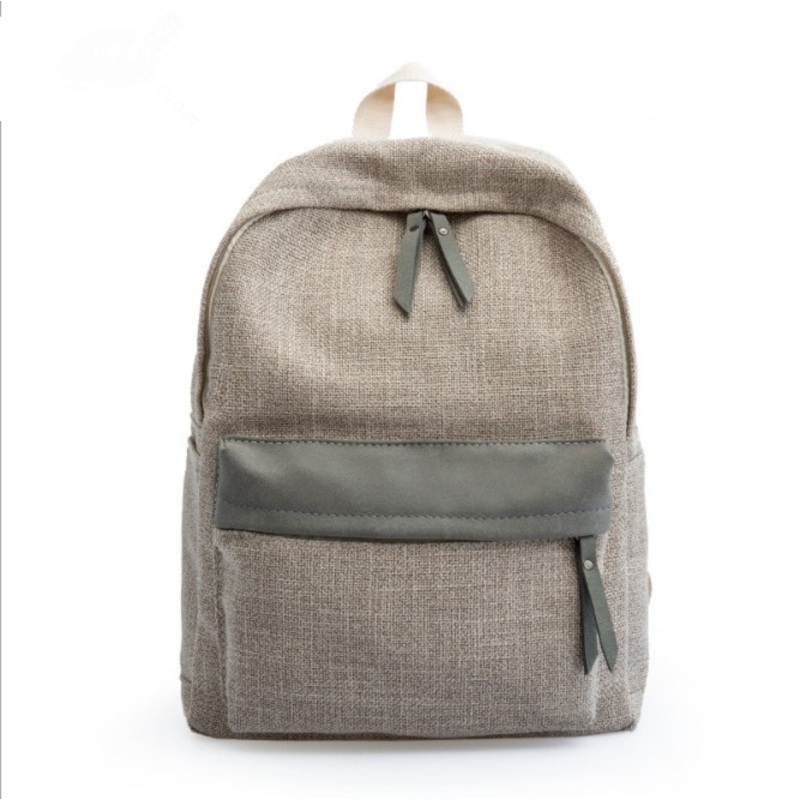 China Factory Wholesale New Simple Style Preppy Girl Linen High Women Middle School Backpack – Backpack Bag and Ladies Backpacks price