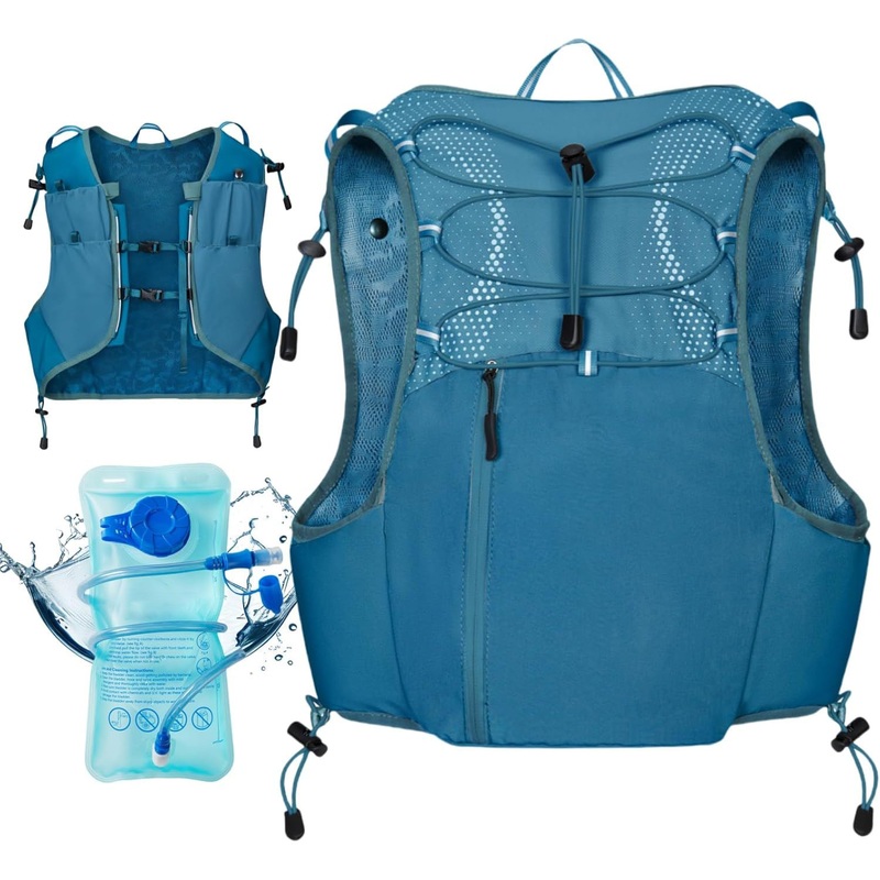 Custom Running Hydration Vest with 1.5L Bladder for Night Running and Cycling – Running Chest Bag and Reflective Vest price