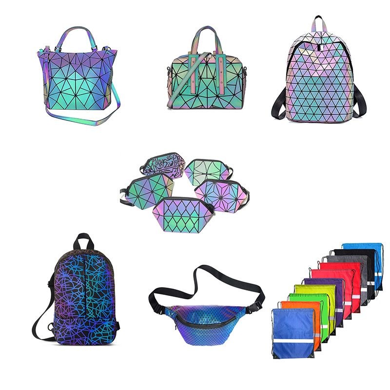 Fashion Luminous Shoulder Bag, Tote Duffel Bag, Crossbody Waist Bag, Cosmetic Makeup Handbag, Drawstring Holographic Bag Stylish Reflective Bag Backpack – Reflective Bag and Reflective Backpack price