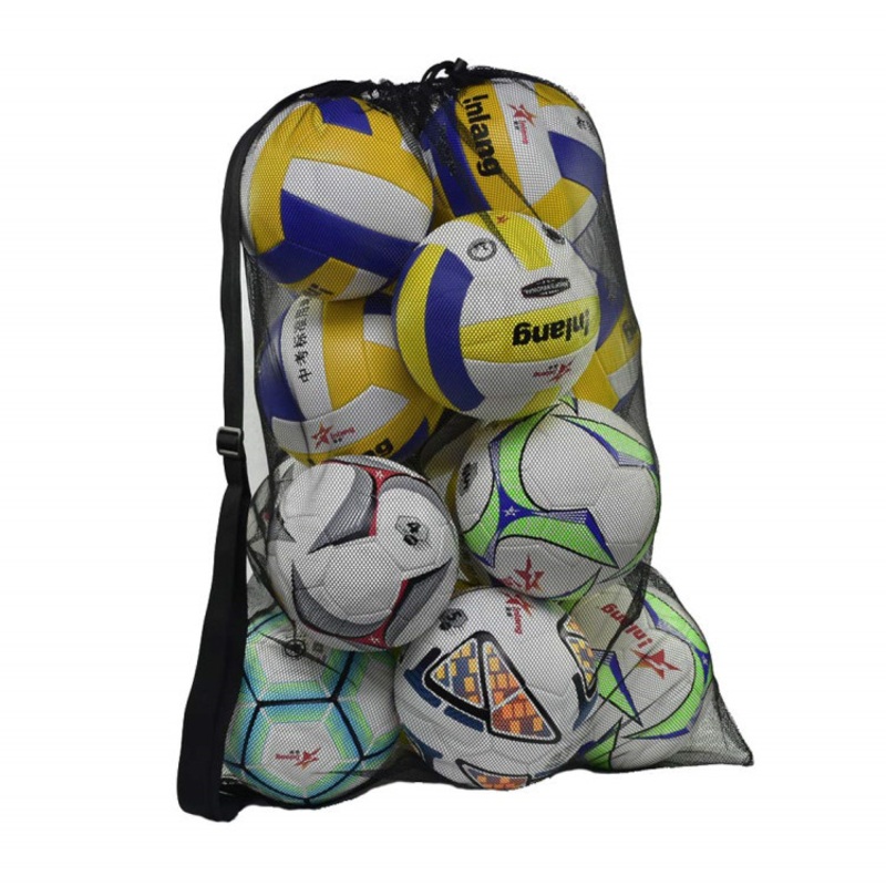 Heavy Duty Mesh Drawstring Sport Equipment Storage Basketball Beach Swimming Gears Adjustable Shoulder Strap Soccer Ball Bag – Drawstring Backpack and Shoulder Strap Soccer Ball Bag price