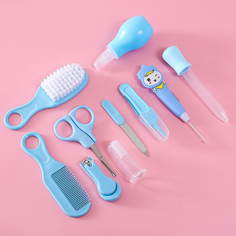 10 PCS High Quality Safety Baby Care Accessory Kit Set Nasal Aspirator Care Newborn Grooming Kits – Baby Care Kit and Manicure Care Kit price