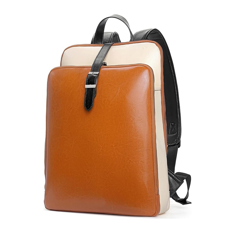 Leather Bag Laptop Backpack Women Genuine Leather Backpack Purse for Women Ladies Large Travel Business Vintage College Ladies Backpack – Handbags and Bag price