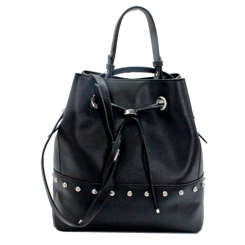 Newest Fashion Punk Wind Slanting Lady Bucket Bag Women Handbag Drawstring Bag – Backpack and Women Backpack price