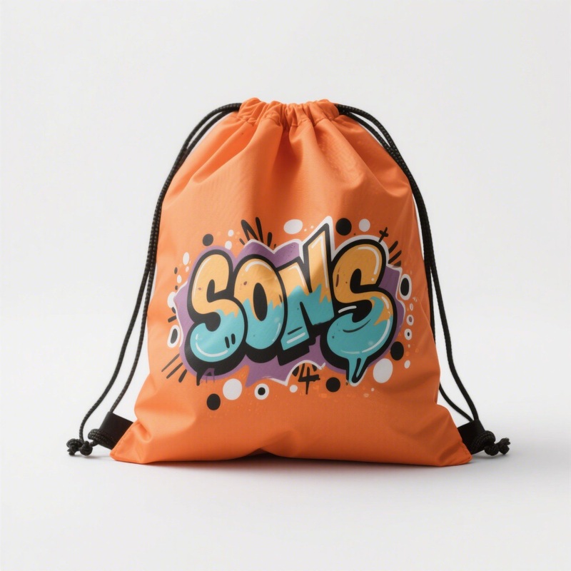 Reusable Drawstring Backpack Graffiti Print Bulk Supplier – Drawstring Backpack and Drawstring Bag price