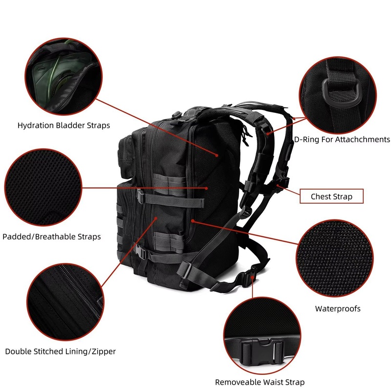 Stylish Laptop Ruck Backpack 45L Camping Hiking Backpack Tactical Outdoor – Hiking Bag and Camping Bag price