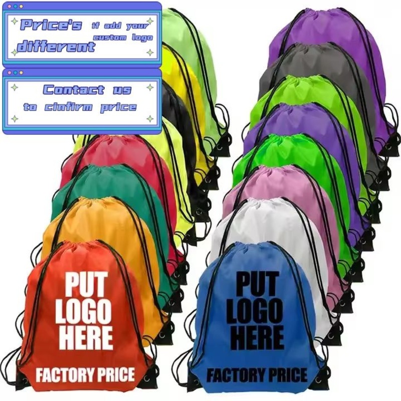 Factory Supplier Custom Logo Polyester Nylon Drawstring Backpack Bags – Custom Logo Bag and Factory Supplier Backpack price