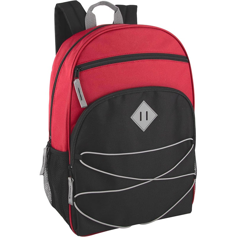 Wholesales Casual High Quality Custom Logo 17&rdquor; Backpack with Front Bungee  Multi-Pocket for Adults, College & Sustainable Travel – School Backpack and Travel Backpack price