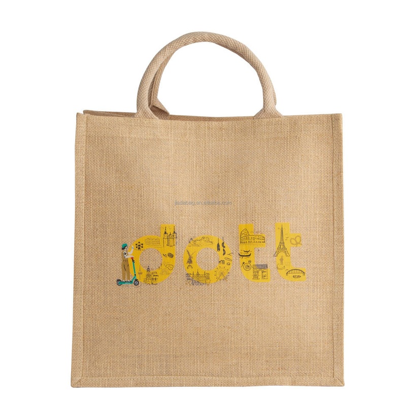 Eco Friendly Laminated Jute Bag Burlap Reusable Linen Beach Bag Shopping Tote Bags with Custom Logo – Jute Bag and Linen Bag price