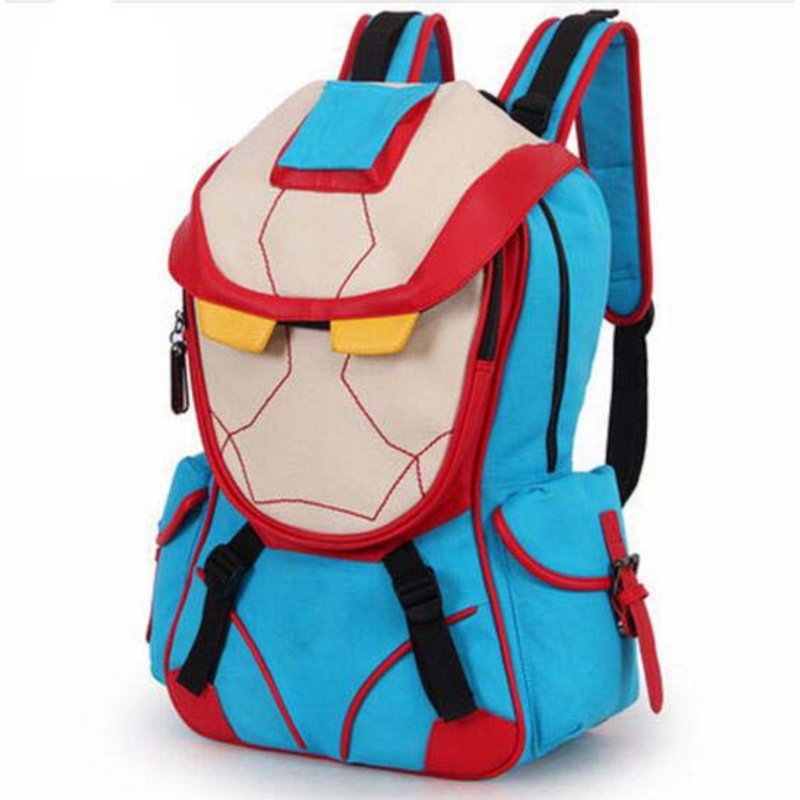 Iron Man Cartoon Creative Unixes High-Quality Outdoor Indoor Sports Gym Travel Duffle Hiking Climbing School Hand Shoulder Computer Backpack Bag – Bag and Backpack price