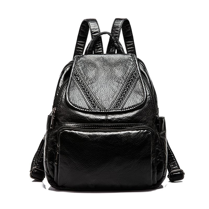 BSCI Bag Wholesaler Manufacturer, RPET PU Vegan Leather Daypack Leisure Double Shoulder Backpack with Flap – Daypack and Customized Backpack price