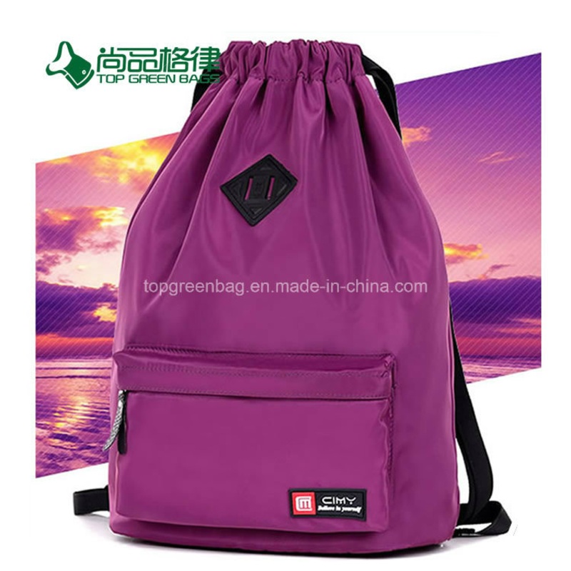 Fashion Casual Lady Polyester Nylon Sport Drawstring Backpack Bag – Drawstring Backpack Bag and Sport Bag price