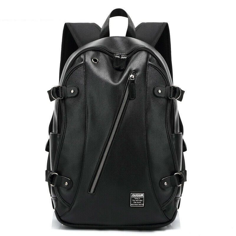 Fashion Mens PU Leather Backpack School Book Bag Business Travel Laptop Bag Backpack Rucksack – Laptop Backpack and Leather Backpack price