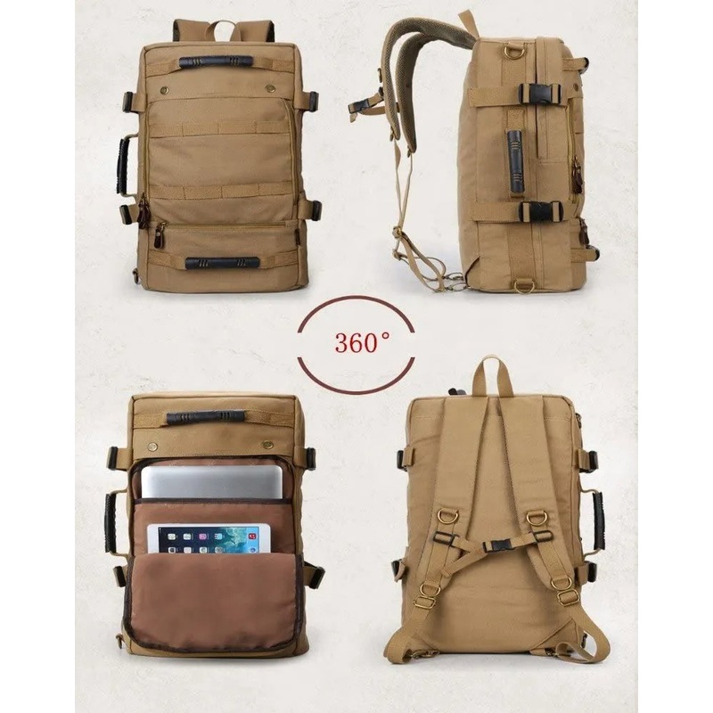 Large Capacity Durable Canvas Hiking Vintage Rucksack Duffel for Outdoor Camping – Amazon and Outdoor price
