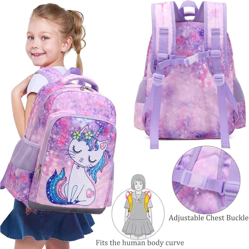 2 PCS Primary Students Children School Bag Set Bookbag Nylon Fabric Kids School Backpack Sets for Girls – Shoulder Bag and Custom Bag price