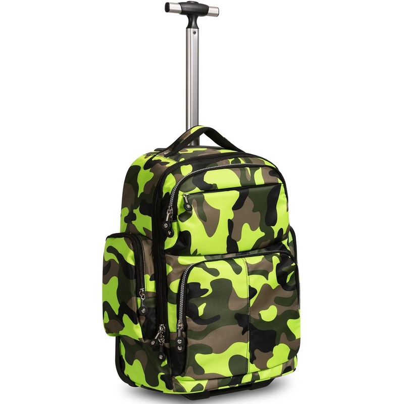 20 Inches Storage Travel Wheeled Bag Rolling Backpack Luggage Books Laptop Bag – Rolling Backpack and Luggage Bag price