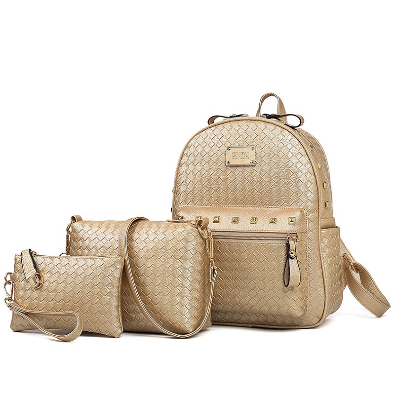 2021 Fashion Custom Luxury Ladies Handbag Lady 3 Pieces PU Leather Tote Bags Set Women Purse Hand Bags – Backpack Bag and Ladies Backpacks price