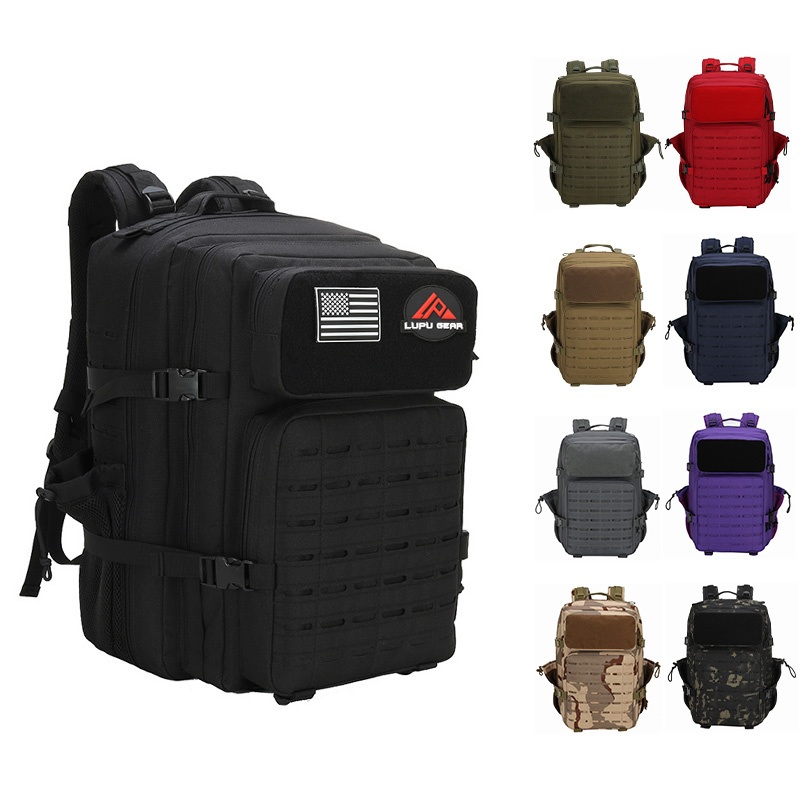 Low MOQ Molle Gym Backpack with Drawstring Pocket 45L Hiking Tactical Backpack – 45L Tactical Backpack and Molle Tactical Backpack price