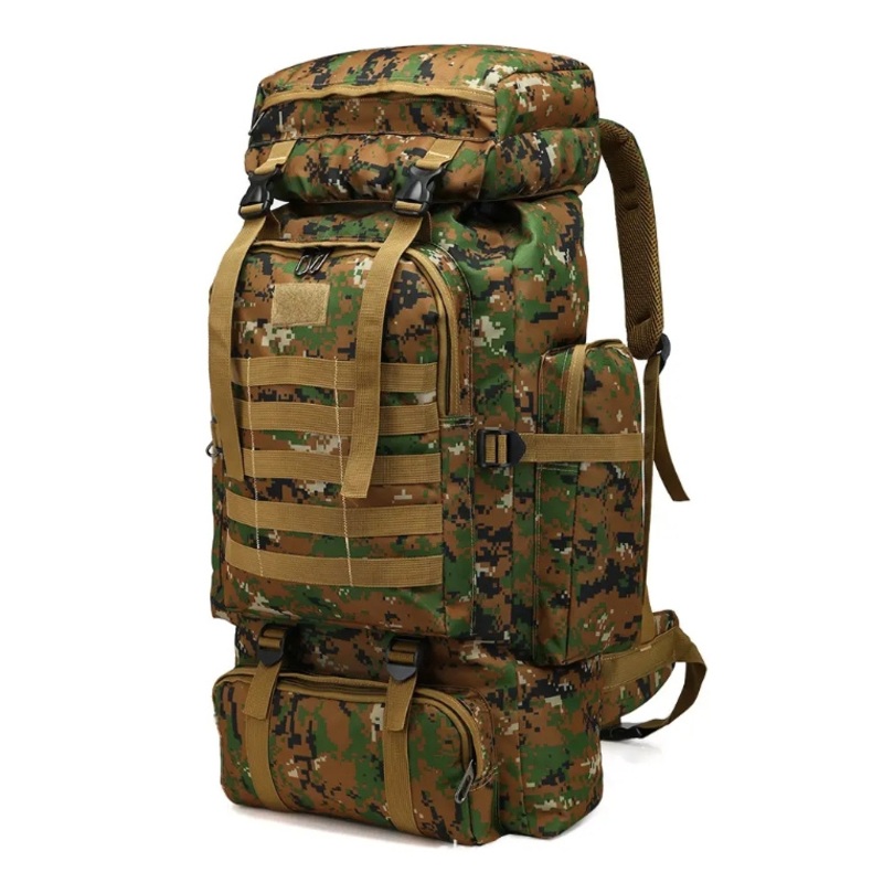 New 80 Litre Waterproof Camouflage Large Capacity Travel Backpack Mens Luggage Outdoor Hiking Backpack – Tactical Backpack and Tactical Outdoor Backpack price