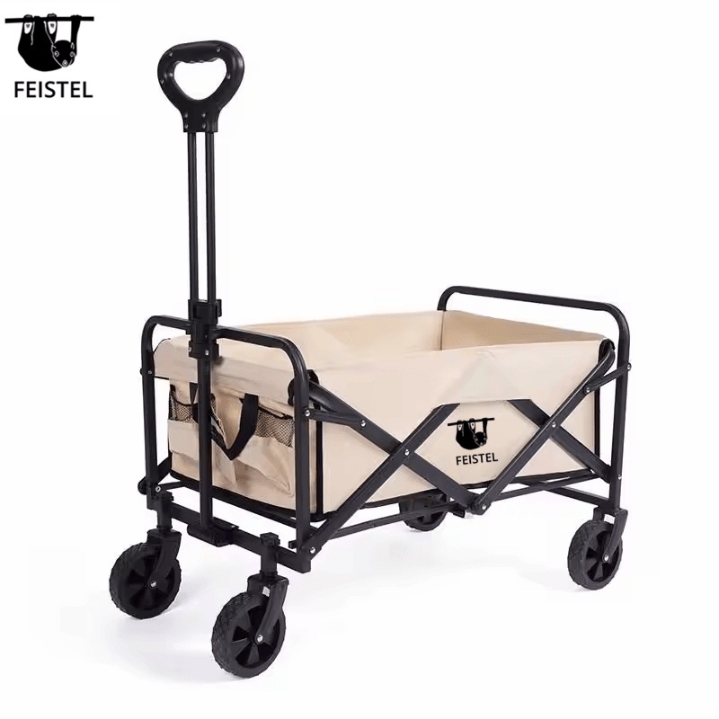 New Design Garden Wagon Utility 7inch Wide Wheel Rear Door Opening Beach Camp Foldable Hiking Farm Wagon – Collapsible Folding Wagon and Outdoor Camping Wagon price