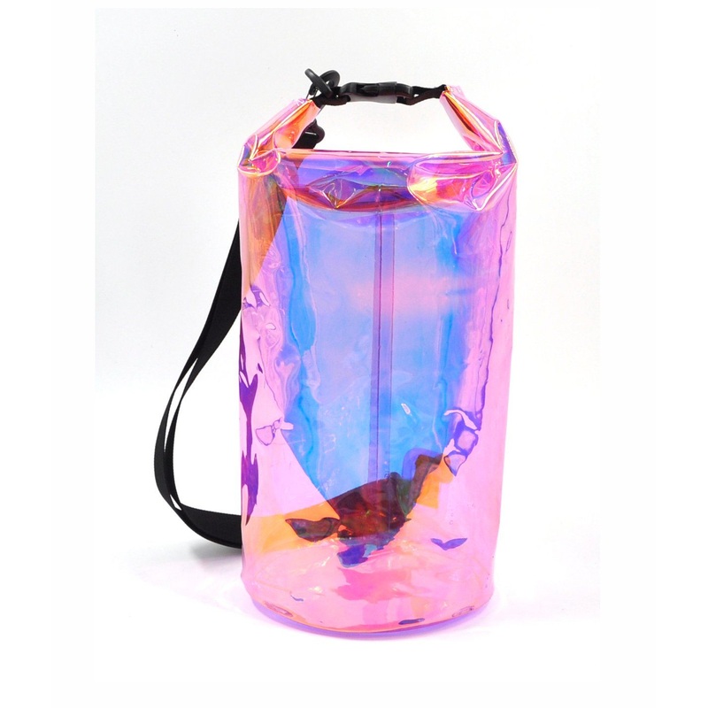 New Fashion Custom Style Clear PVC Pink Sports Outdoor Hiking Beach Hunting Gym School Waterproof Dry Shoulder Bag – Dry Bag and Waterproof Bag price