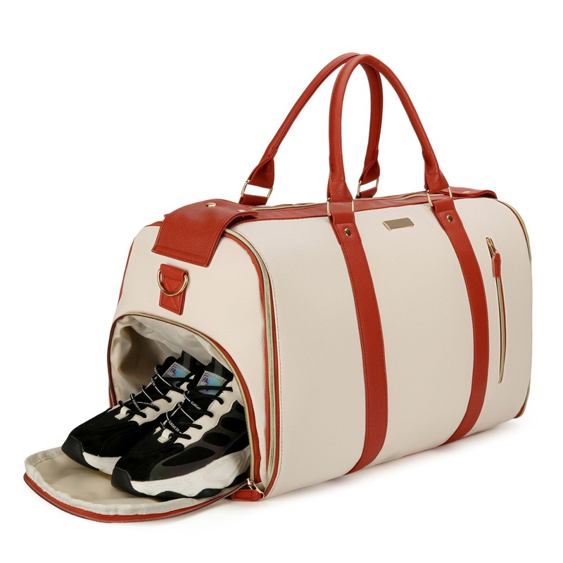 Large Capacity Faux Leather Foldable Clothing Tie Storage Luggage Bag PU Outdoor Fitness Bag – Travel Bag and Unisex Travel Bag price