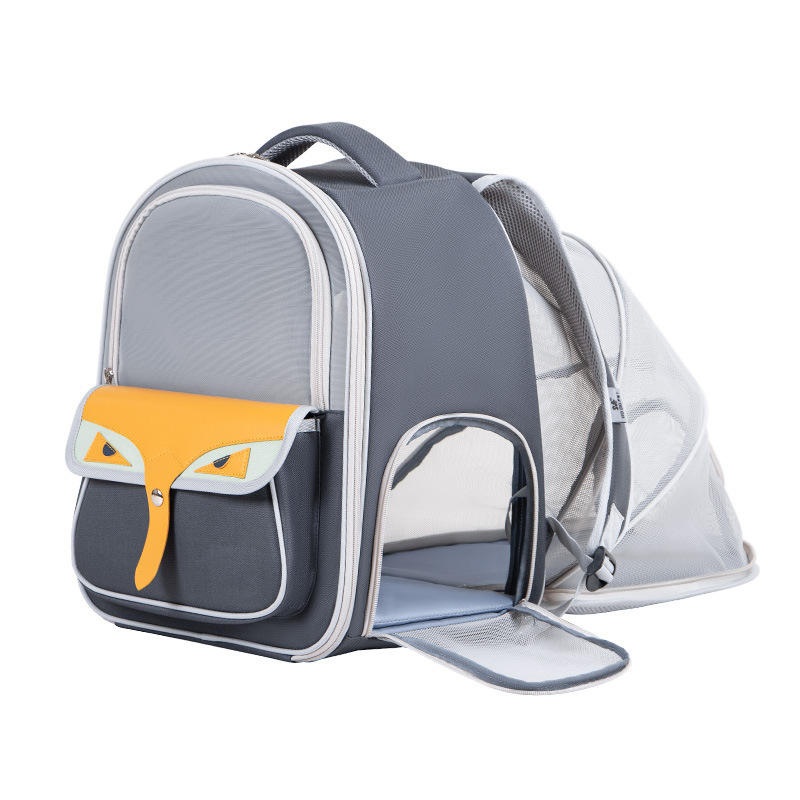 Cat Backpack Fashionable Portable Breathable Oxford Cloth Pet Bag Scratch Resistant Foldable Button Wholesale – Fashionable Backpack and Breathable Backpack price