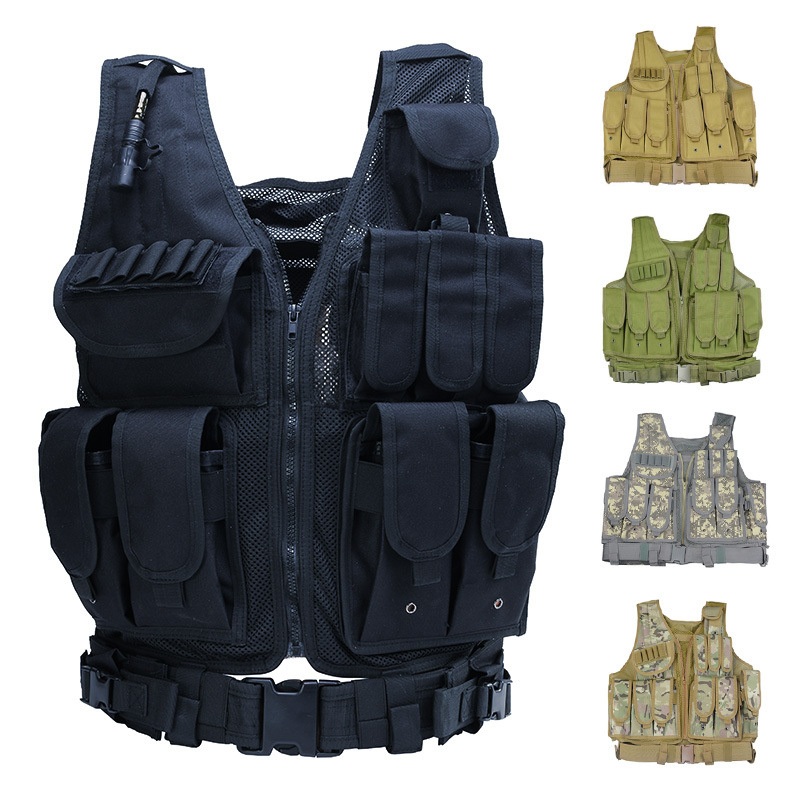 Combat Vest Outdoor Camping Camouflage Tactical Vest Safety Vest – Tactical Vest and Camo Vest price