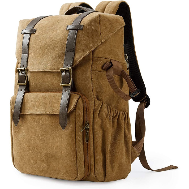 Custom Canvas Shoulder Camera Lens Bag Outdoor Multi Functional Mens Large Capacity Retro Travel Bag – Outdoor Backpack and Casual Backpack price