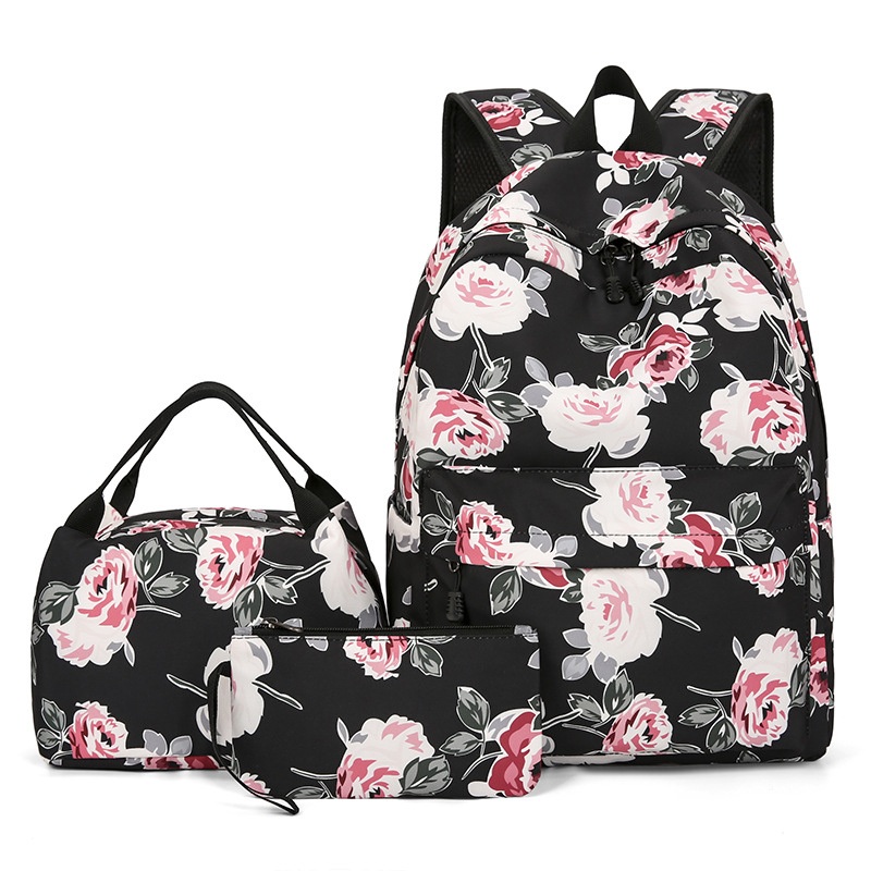 Factory 3 PCS Casual Backpack Insulation Bag Cross-Border New Fashion Floral Minimalist Backpack, – 3 PCS Backpack and Student Backpack Sets price