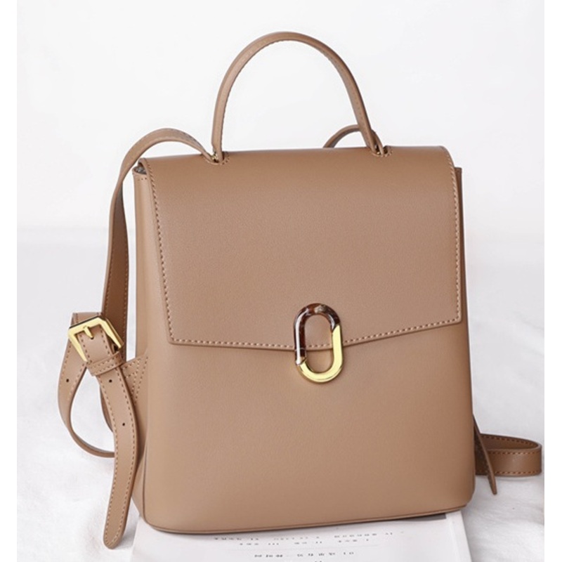 Summer New Products Ladies Metal Buckle Decoration Portable Backpack Retro College Style Backpack – Multi-Pocket Backpack and Backpack Bag price