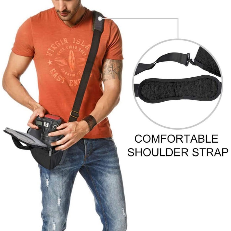 Camera Shoulder Bag Case with Adjustable Shoulder Strap, Compatible for Nikon, Canon, Sony Mirrorless Cameras Waterproof (Large) – Camera Bag and Camera Shoulder Bag price