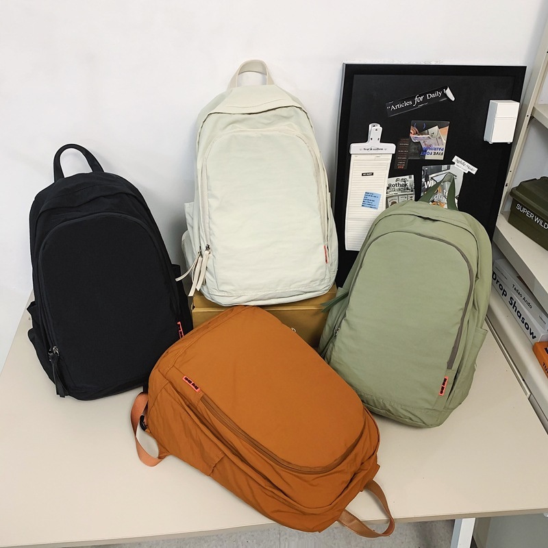 Premium 2025 Korean – Style Simple Solid – Color Canvas Backpacks, 16 – Inch Large – Capacity, Meeting The Needs of Middle School, High School & College Student – Womens Leisure Backpack and Solid – Color Backpack price