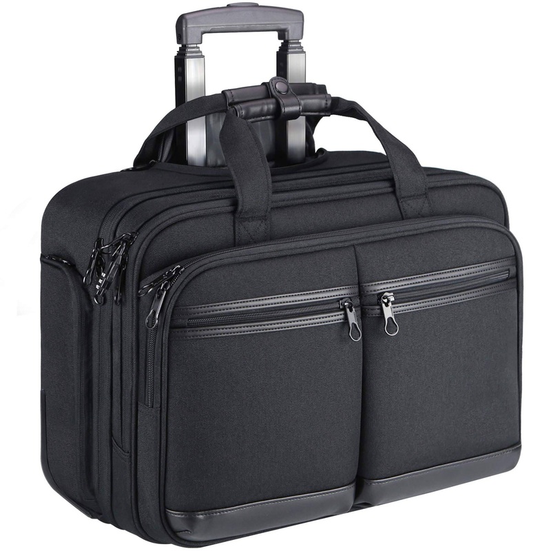 Premium Rolling Briefcase Fits up to 17.3 Laptop Water-Repellent Computer Bag with RFID Pockets – Laptop Backpack and Rolling Laptop Backpack price