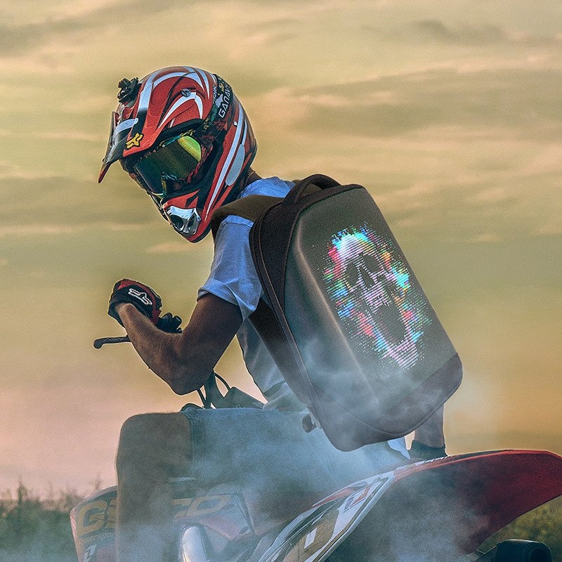 Smart LED Display LED Screen Motorcycle Backpack for Creative Riders – Motorcycle Backpack and LED Backpack price