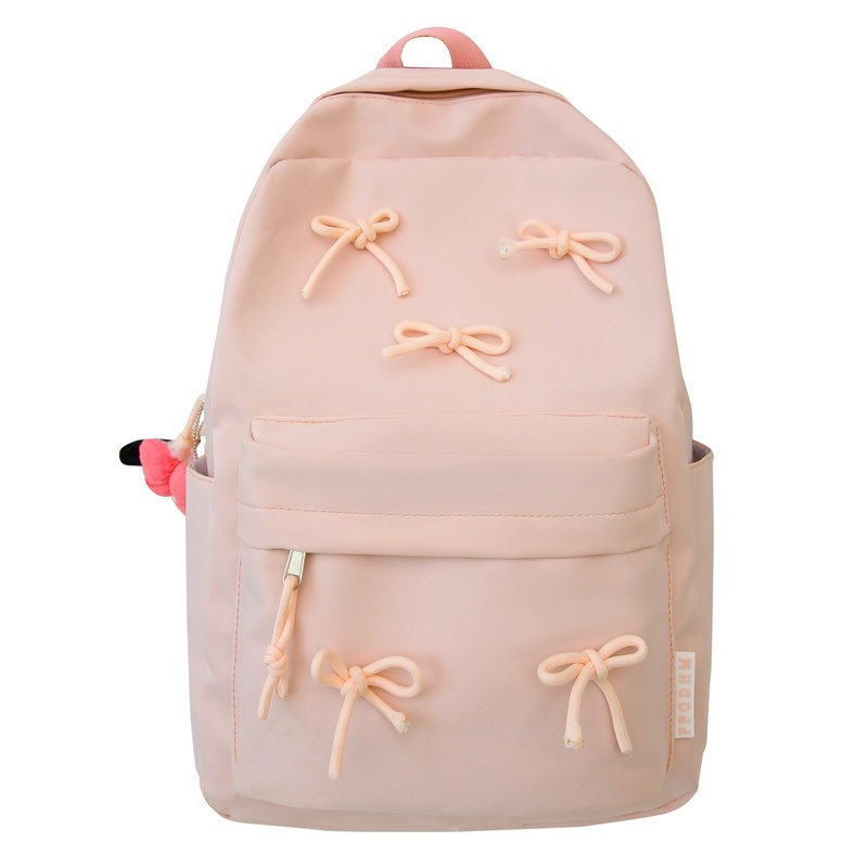 Sellabel Fashion Solid Color Bags Sample Design Backpacks with 3D Bow-Ties – Custom Bag and School Backpacks price