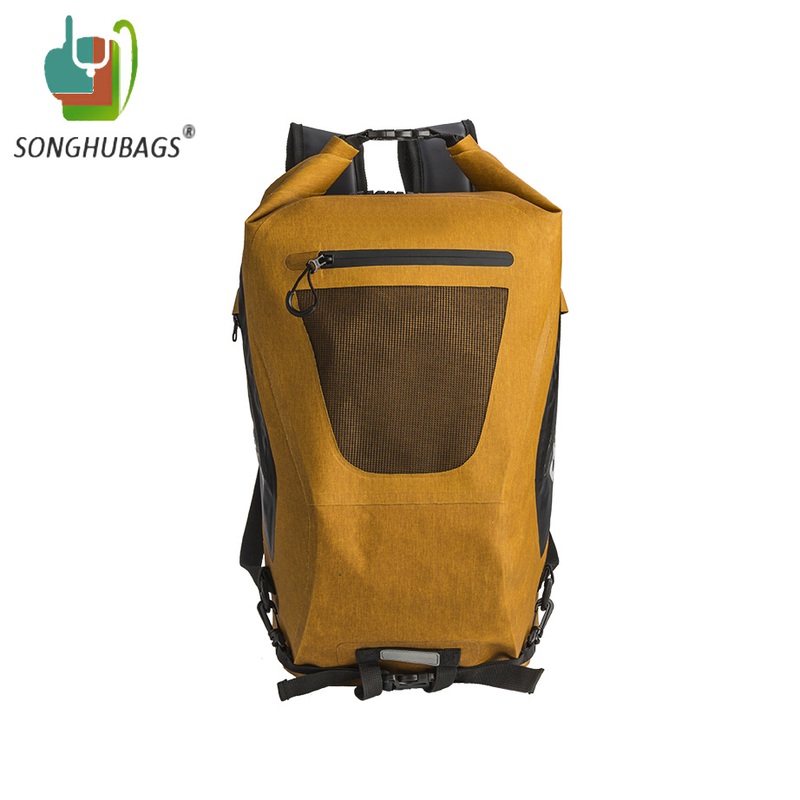 Yellow Unisex Human Man New Fashion PVC Tarpaulin Outdoor Sports School Travel Hunting Hiking Waterproof Dry Shoulder Backpack Bag – Dry Bag and Waterproof Bag price