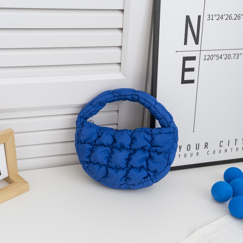 Pleated Cloud Purse Plaid Down Cotton Filled Handbag New Leisure Stylish Mini Hand Bag – Bag Backpack and Laptop Backpack price