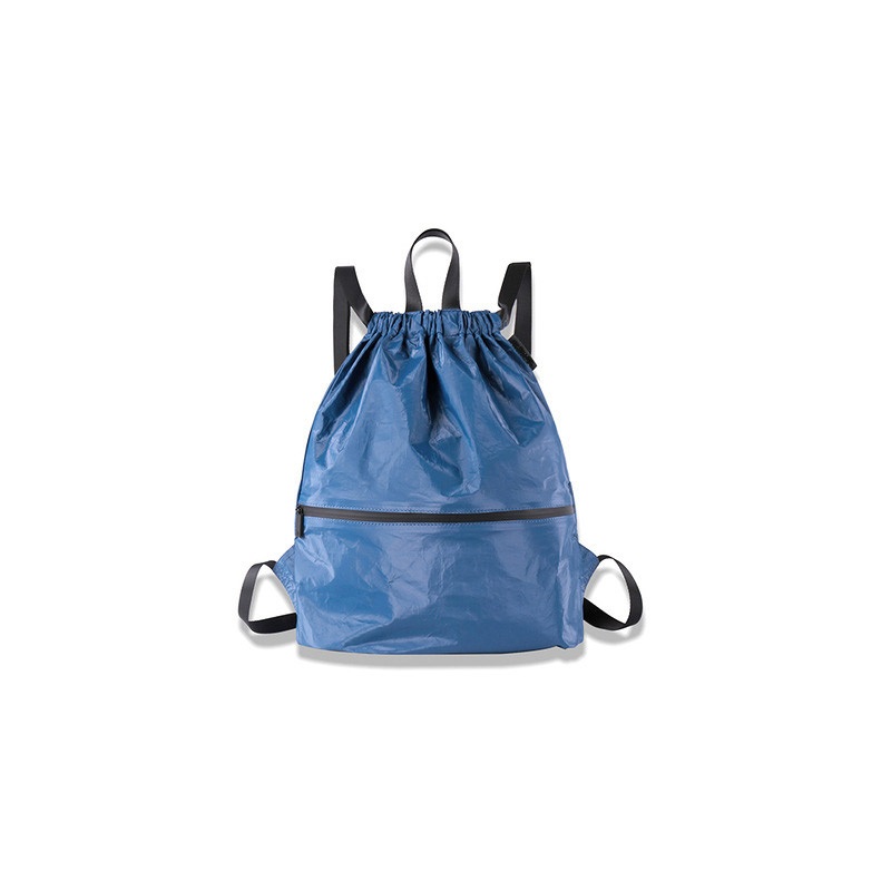 Portable Lightweight Travel Drawstring Sack Tyvek Large Capacity Drawstring Backpack Bags with Front Zipper Pocket – Drawstring Backpack and Drawstring Bags price