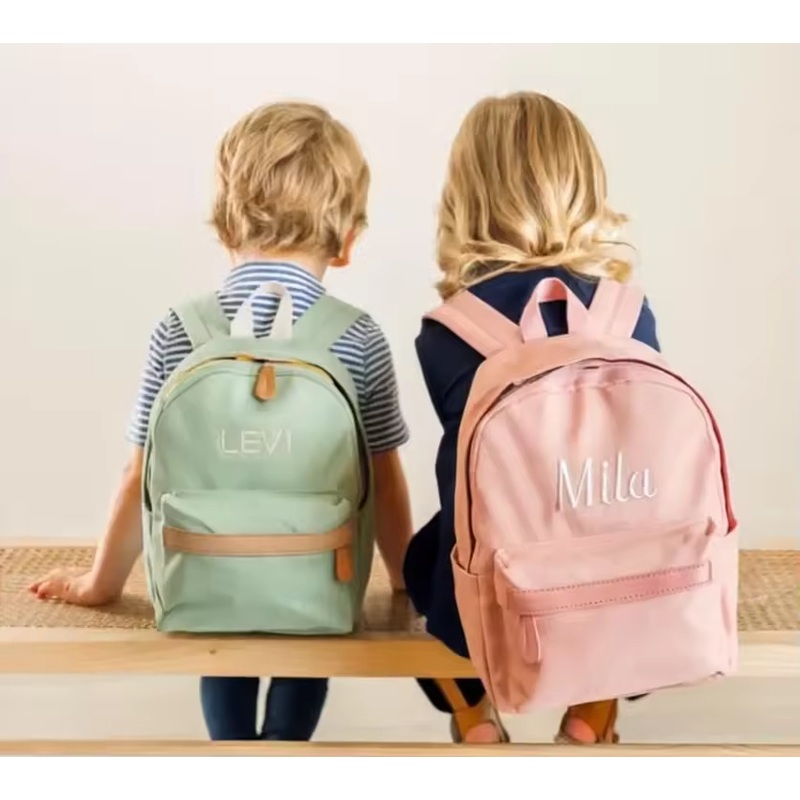 Embroidered Preschool Canvas Kids Backpack Personalized with Childs Name Bag for Children – School Backpack and Kid Backpack price